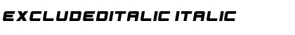 Download ExcludedItalic Font