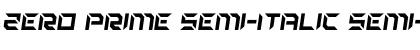 Zero Prime Semi-Italic Semi-Italic Font