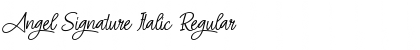 Angel Signature Italic Regular Font