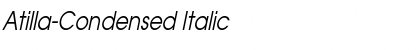Atilla-Condensed Italic Font