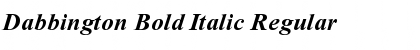 Download Dabbington Bold Italic Font