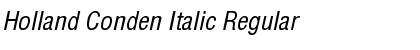 Holland Conden Italic Regular Font