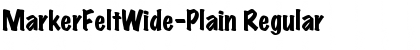 MarkerFeltWide-Plain Regular Font