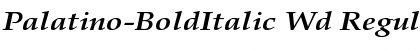 Palatino-BoldItalic Wd Regular Font