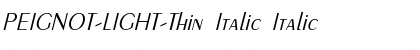 PEIGNOT-LIGHT-Thin Italic Font