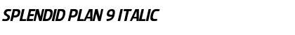 Splendid Plan 9 Italic Font