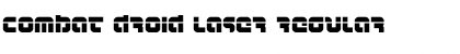 Combat Droid Laser Regular Font