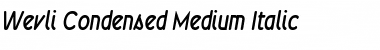 Wevli Condensed Medium Italic