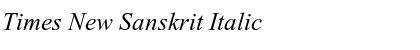 Times New Sanskrit Italic Font