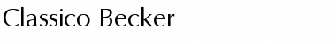 Classico Becker Regular Font