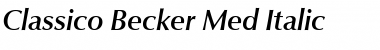 Classico Becker Med Italic Font