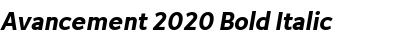 Avancement 2020 Bold Italic