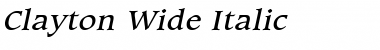 Clayton Wide Italic Font