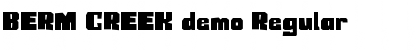 Download BERM CREEK demo Font