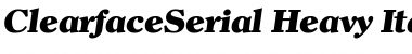 ClearfaceSerial-Heavy Italic Font