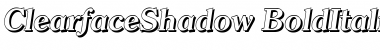 ClearfaceShadow BoldItalic Font