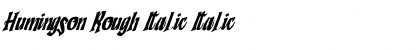 Humingson Rough Italic Font