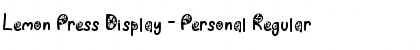 Download Lemon Press Display - Personal Font