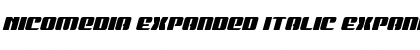 Nicomedia Expanded Italic Expanded Italic Font