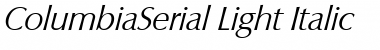 Download ColumbiaSerial-Light Font