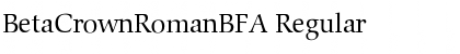 BetaCrownRomanBFA Regular Font