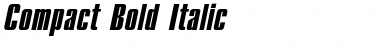 Compact Bold Italic Font