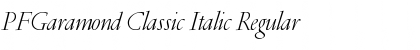 Download PFGaramond Classic Italic Font