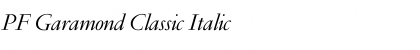 PF Garamond Classic Italic Font
