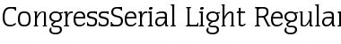 CongressSerial-Light Regular Font