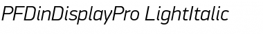 PF DinDisplay Pro Light Italic Font