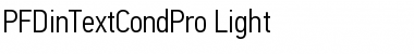 PF Din Text Cond Pro Light Font