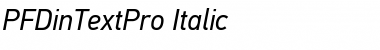 PF DinText Pro Italic Font