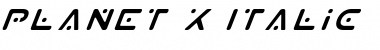 Planet X Italic Font