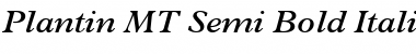 Plantin MT Semi Bold Italic Font
