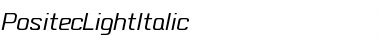 Download PositecLightItalic Font