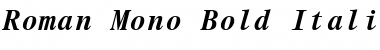 Roman Mono Bold Italic Font