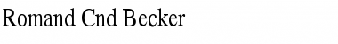 Romand Cnd Becker Normal Font