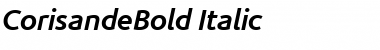 Download CorisandeBold Italic Font