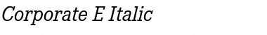 Corporate E BQ Italic