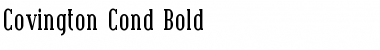 Covington Cond Bold Font