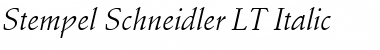 StempelSchneidler LT Italic Font