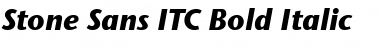 Stone Sans ITC Medium Bold Italic Font