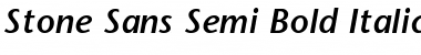 Stone Sans Semi Bold Italic Font