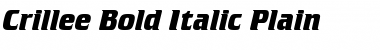 Crillee Bold Italic Regular