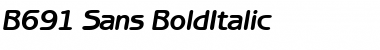 B691-Sans BoldItalic Font