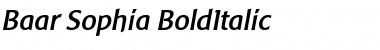 Baar Sophia BoldItalic Font