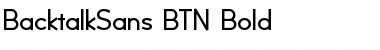 BacktalkSans BTN Bold Font