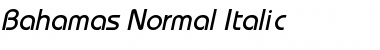 Bahamas Normal Italic Regular Font