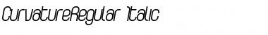 CurvatureRegular Italic Regular Font