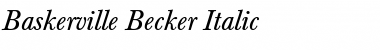 Baskerville Becker Italic Font